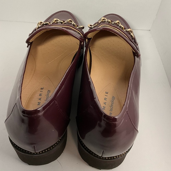 Alex Marie • "Grensley" Patent Chain Detail Platform Loafers (cherry woo… - Picture 6 of 11